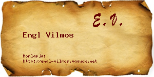 Engl Vilmos névjegykártya